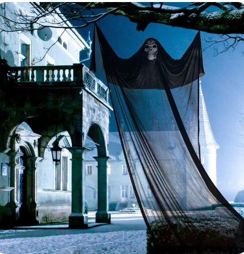 LED Hanging Skull Ghost – Halloween Decoration