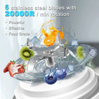Portable 6-Blade Blender for Shakes &amp; Smoothies