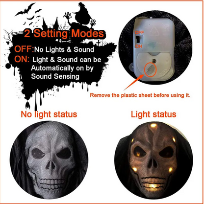LED Hanging Skull Ghost – Halloween Decoration