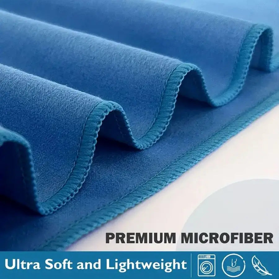 SwiftHaven compact microfiber travel towel folded