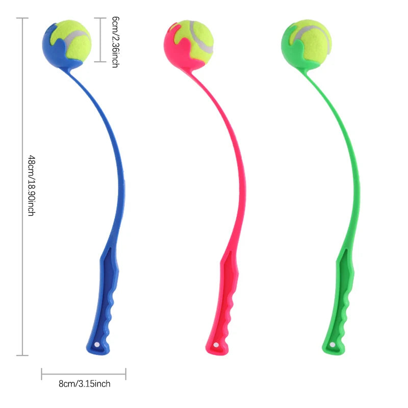 SwiftHaven ball launcher fetch toy with rubber balls