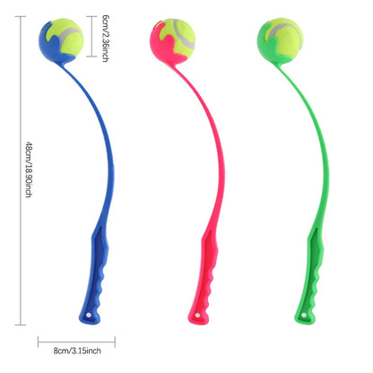 SwiftHaven ball launcher fetch toy with rubber balls