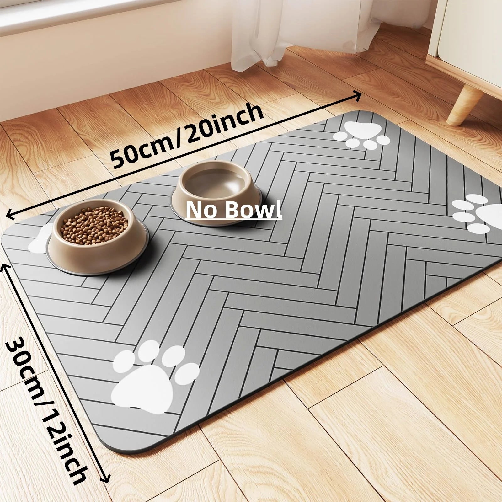 SwiftHaven quick-dry mat for pet water and food bowls