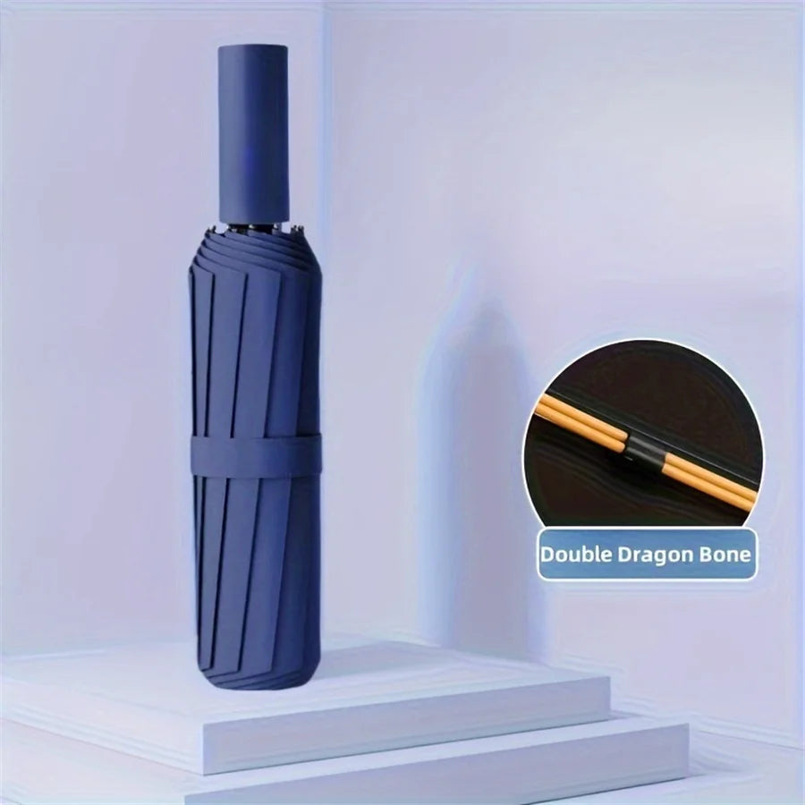 SwiftHaven windproof folding umbrella held open