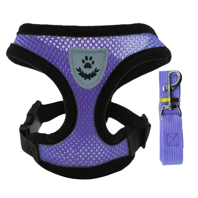SwiftHaven adjustable mesh dog harness straps