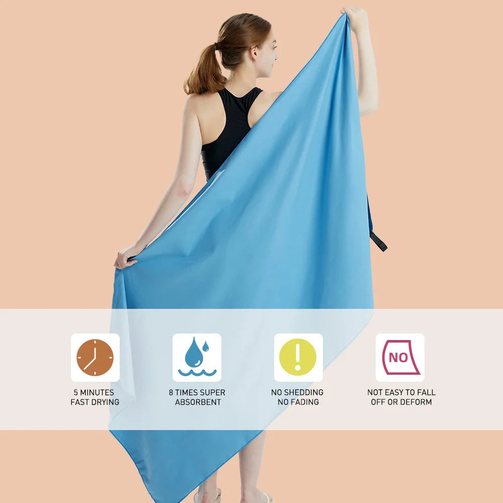 SwiftHaven microfiber towel for swimming and yoga