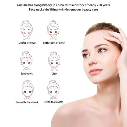 Natural Stone Jade Gouache Scraper Rose Quartz Facial Gua Sha Tools Face Lifting Massager Firm Skin Care Guasha Board Massager
