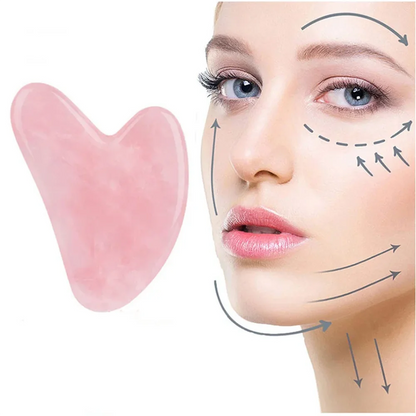 Natural Stone Jade Gouache Scraper Rose Quartz Facial Gua Sha Tools Face Lifting Massager Firm Skin Care Guasha Board Massager