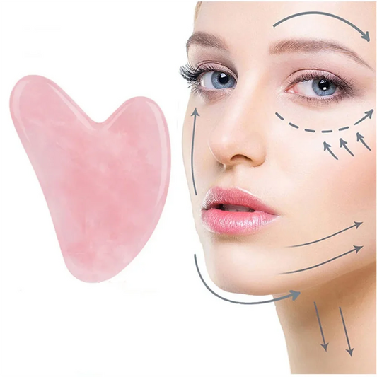 Natural Stone Jade Gouache Scraper Rose Quartz Facial Gua Sha Tools Face Lifting Massager Firm Skin Care Guasha Board Massager