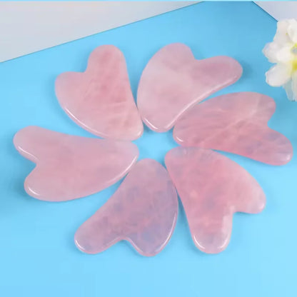 Natural Stone Jade Gouache Scraper Rose Quartz Facial Gua Sha Tools Face Lifting Massager Firm Skin Care Guasha Board Massager