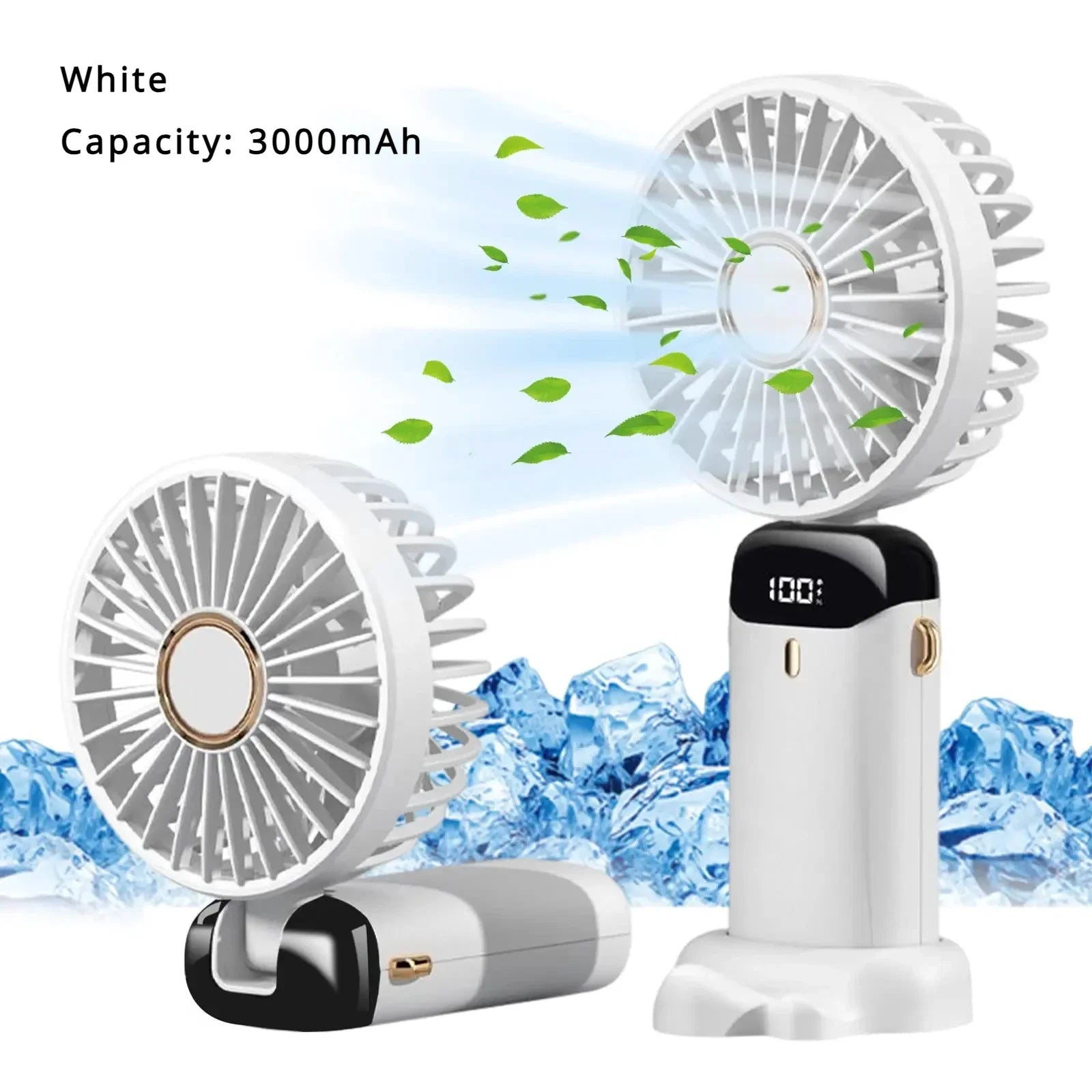 SwiftHaven handheld fan held in hand