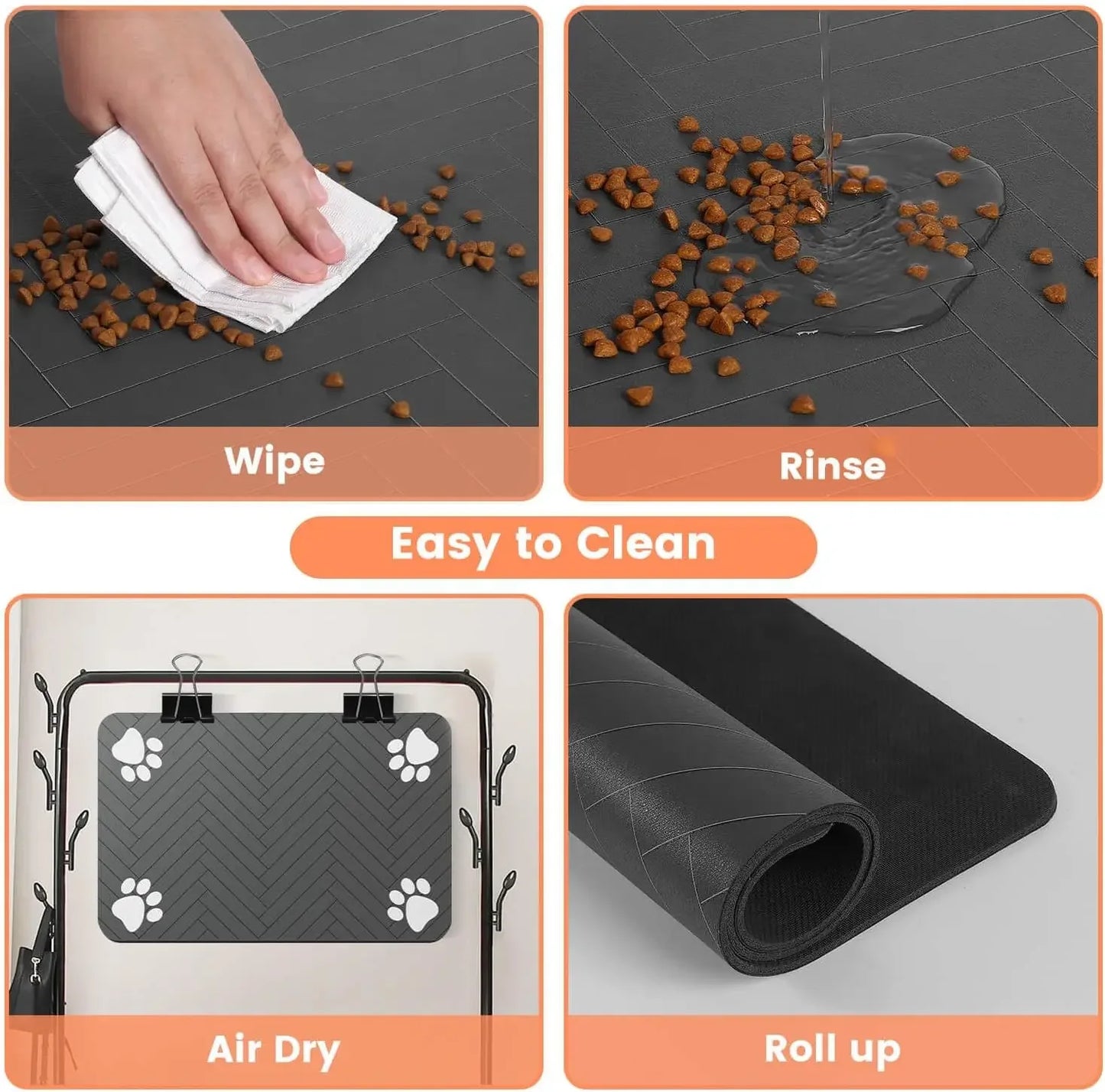 SwiftHaven non-slip pet feeding mat for dogs and cats