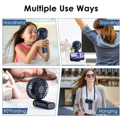 SwiftHaven mini fan digital battery display close-up