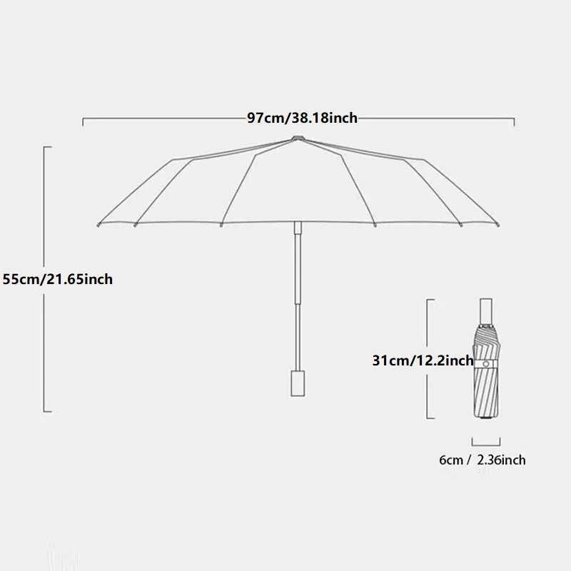 SwiftHaven automatic umbrella in navy blue