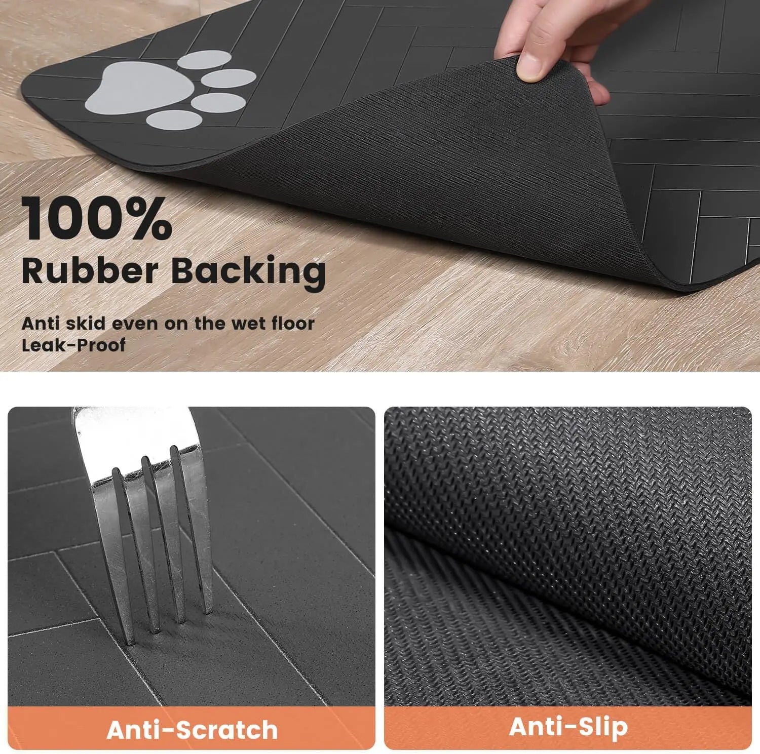 SwiftHaven absorbent pet placemat shown in a kitchen