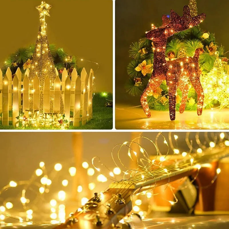 SwiftHaven battery-powered copper wire fairy lights